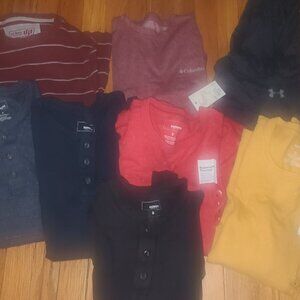 Mens L/S top lot of 7 shirts; sz Small; Under Armour, Sonoma, Columbia